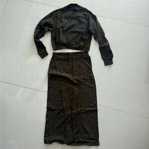 Mango Olive Skirt Set